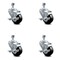 Service Caster 3 Inch Hard Rubber Wheel Swivel 12mm Threaded Stem Caster Set with Brake SCC SCC-TS20S314-HRS-TLB-M1215-4 - alternate 4